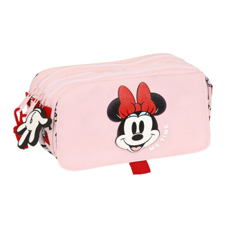 Triple Carry-all Minnie Mouse Me time Pink (21,5 x 10 x 8 cm)