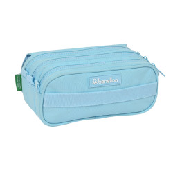 Triple Carry-all Benetton Sequins Light Blue (21,5 x 10 x 8 cm)