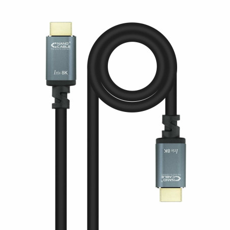 HDMI Cable NANOCABLE 10.15.8002 Black 2 m 8K Ultra HD