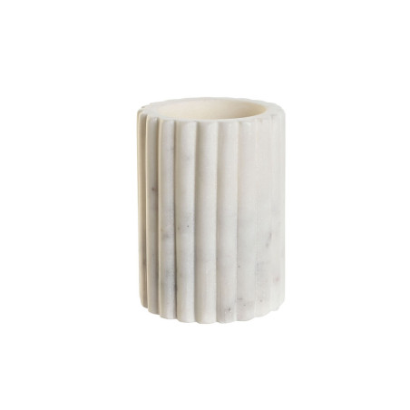 Toothbrush Holder Home ESPRIT White Marble 8 x 8 x 10 cm