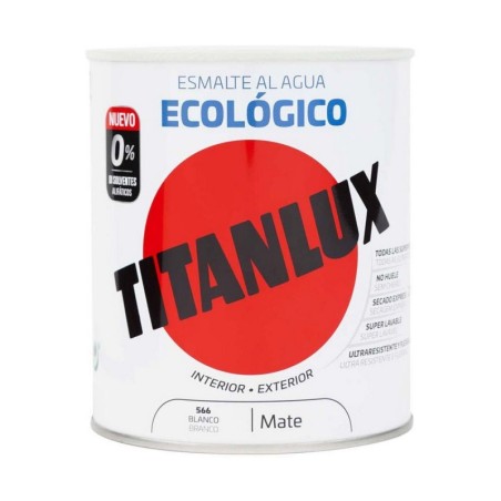 Acrylic polish Titanlux 02t056614 Ecological 250 ml White Matt