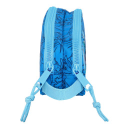 School Case Stitch Double zip Blue 21 x 8 x 6 cm