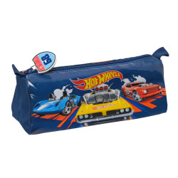 School Case Hot Wheels Speed club Orange Navy Blue (21 x 8 x 7 cm)