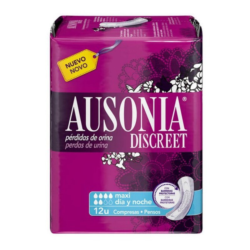 Incontinence Sanitary Pad Ausonia Discreet Maxi 12 Units