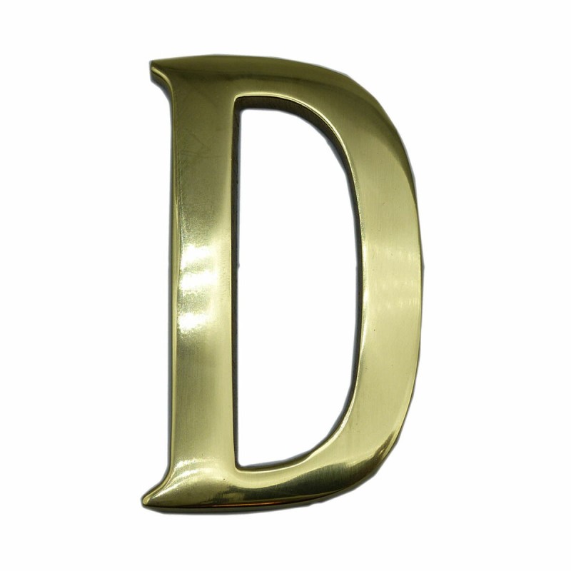 Letter EDM D Polished brass (10 cm)