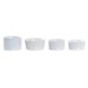 Appetizer Set DKD Home Decor White/Black Metal Bamboo Stoneware Loft 5 Pieces 20 x 20 x 14 cm