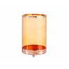 Candleholder Copper Amber Cylinder 12,2 x 19,5 x 12,2 cm Metal Glass