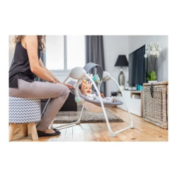 Rocking Chair Badabulle Comfort Swing White Grey