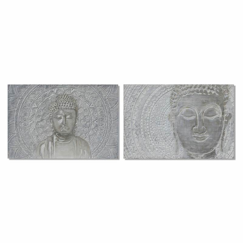 Painting DKD Home Decor 120 x 2,8 x 80 cm Buddha Oriental (2 Units)