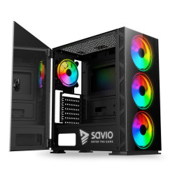 ATX Semi-tower Box Savio SAVGC-PRIMEX1 Black