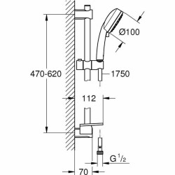 Shower Column Grohe 26398000 2 Positions