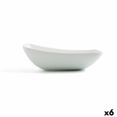 Bowl Ariane Vital Rectangular Ceramic White (24 cm) (6 Units)