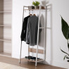 Hat stand Versa White PVC Metal MDF Wood 40 x 169 x 64 cm