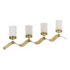 Candleholder Golden Stainless steel Crystal 83 x 9 x 25 cm