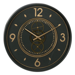 Wall Clock Green Golden Iron 55 x 8,5 x 55 cm