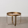 Small Side Table Copper Golden Crystal Iron 60,5 x 60,5 x 46 cm