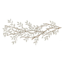 Wall Decoration White Golden Iron Sheets 50,8 x 5,7 x 137,2 cm