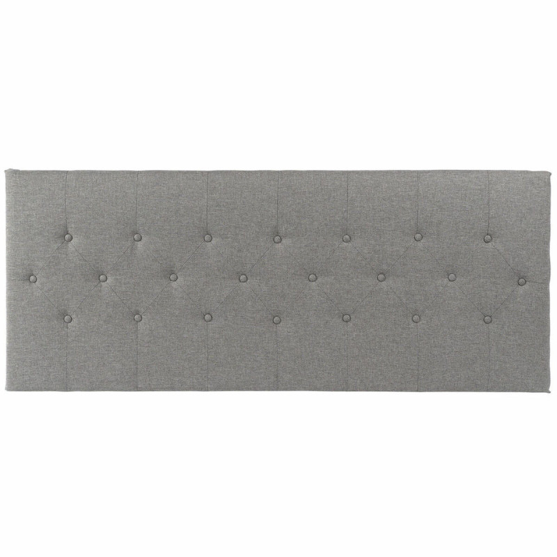 Headboard DKD Home Decor Grey Polyester Rubber wood (160 x 7 x 65 cm)