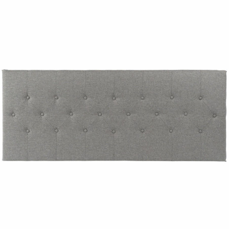 Headboard DKD Home Decor Grey Polyester Rubber wood (160 x 7 x 65 cm)