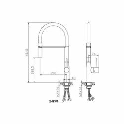 Mixer Tap Rousseau Køben Stainless steel Brass