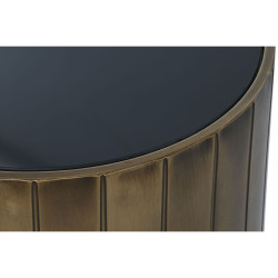 Set of 2 tables DKD Home Decor Black Golden 51 x 51 x 55 cm