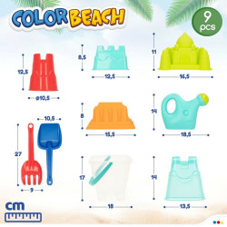 Beach toys set Colorbaby polypropylene (12 Units)