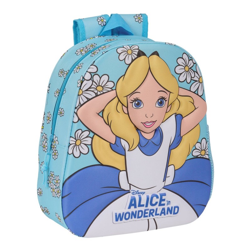 3D Child bag Clásicos Disney Alice in Wonderland Sky blue 27 x 33 x 10 cm