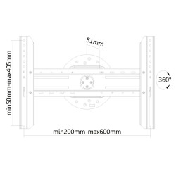 Wall support Neomounts LED-WR100BLACK 75" Black