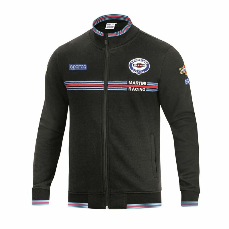 Men’s Sweatshirt without Hood Sparco MARTINI RACING Black Size M