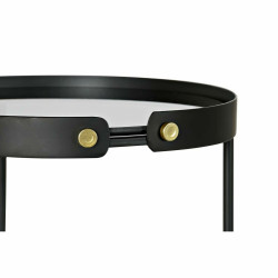 Set of 2 small tables DKD Home Decor Black Golden 30 x 40 cm 38 x 38 x 59 cm