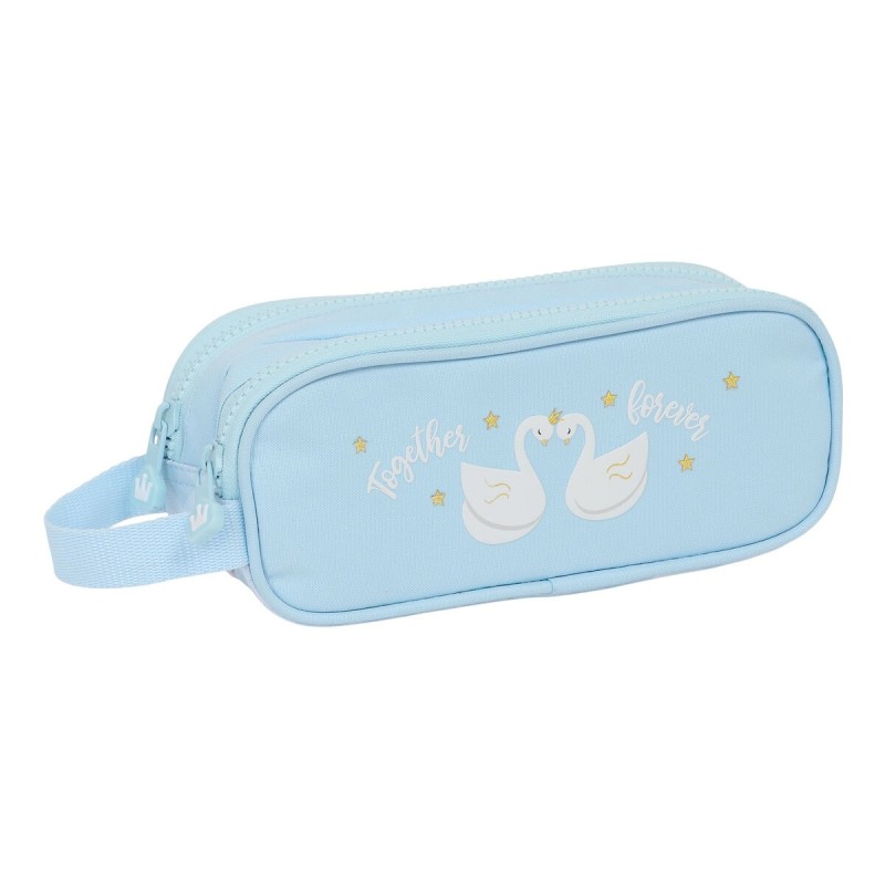 Double Carry-all Glow Lab Cisnes Light Blue 21 x 8 x 6 cm