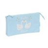 Triple Carry-all Glow Lab Cisnes Light Blue 22 x 12 x 3 cm