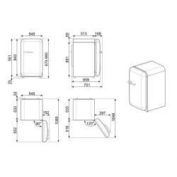 Refrigerator Smeg FAB10RWH5 White