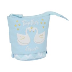 Pencil Holder Case Glow Lab Cisnes Light Blue 8 x 19 x 6 cm