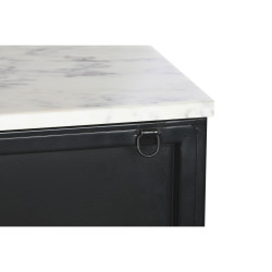 Sideboard DKD Home Decor Black Metal Marble (140 x 40 x 82 cm)