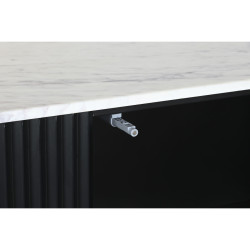 Sideboard DKD Home Decor Black Metal Marble (140 x 40 x 82 cm)