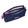 Triple Carry-all Safta Paris Pink Navy Blue 22 x 12 x 3 cm