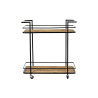 Serving trolley DKD Home Decor Black Natural Metal 68 x 37,5 x 70,5 cm