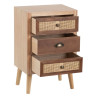 Nightstand SASHA 40 x 30 x 62,5 cm Natural Wood Cream