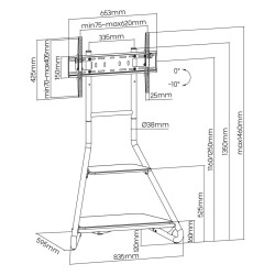 Screen Table Support MacLean MC-455 75"