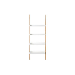 Shelves DKD Home Decor White Natural Bamboo MDF Wood 57 x 30 x 152 cm (1)