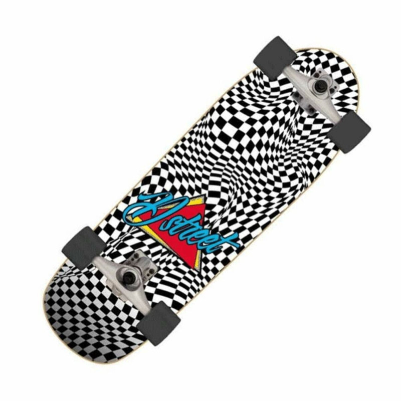 Skate Surfskate Check Warp Dstreet 32" Black