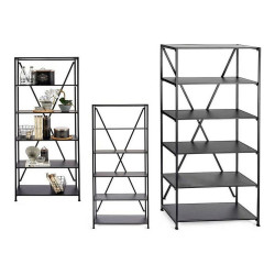 Shelves Black Metal (36 x 192 x 86 cm)