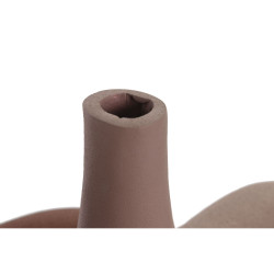 Vase DKD Home Decor 32 x 9,5 x 25 cm Pink Terracotta Aluminium (2 Units)