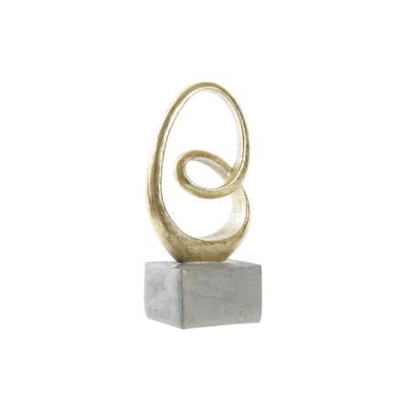 Decorative Figure DKD Home Decor Grey Golden 12 x 8 x 25 cm