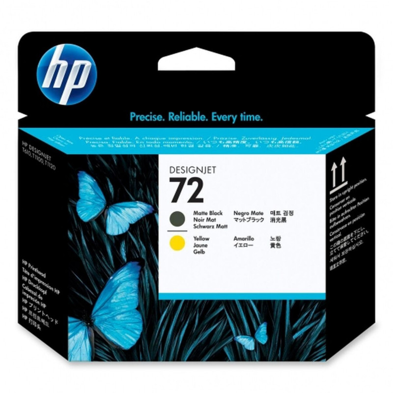 Original Ink Cartridge HP 72 Yellow Matte back