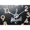 Wall Clock DKD Home Decor Black White Vintage Musical 60 x 4,5 x 60 cm MDF Wood (2 Units)