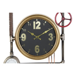 Wall Clock DKD Home Decor Valves Crystal Golden Iron (50,5 x 12 x 73 cm)