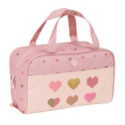 School Toilet Bag Glow Lab Hearts Pink (31 x 14 x 19 cm)