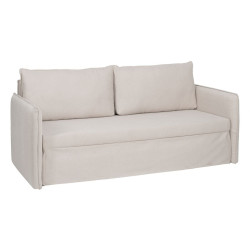 Sofa Beige Polyester Linen 210 x 93 x 95 cm